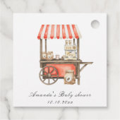 Coffee Cart Baby Shower - Pop it! When she pops! Geschenkanhänger (Rückseite)