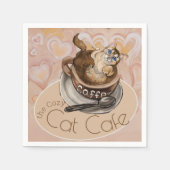 Coffee Cat Cafe Serviette (Vorderseite)