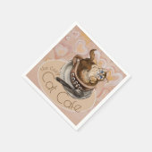 Coffee Cat Cafe Serviette (Ecke)