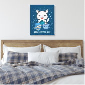 Coffee Cat Canvas Print Leinwanddruck (Insitu (Schlafzimmer))