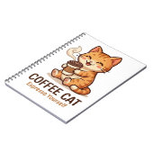 Coffee Cat Espresso Yourself Süße Katze Notizblock (Linke Seite)