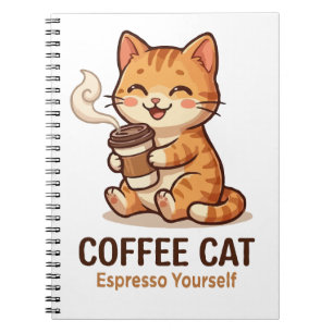 Coffee Cat Espresso Yourself Süße Katze Notizblock