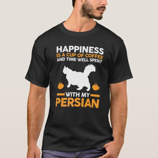 Coffee Cat Perser T-Shirt (Vorderseite)