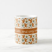 Coffee Cats and Cozy Mornings Naive Art Style Kaffeetasse (Mittel)