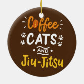 Coffee Cats Jiu Jitsu Brazilian Jiu Jitsu Keramik Ornament (Hinten)