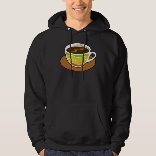 Coffee Charging Battery Cup Retro Graphic Plus Si Hoodie (Vorderseite)