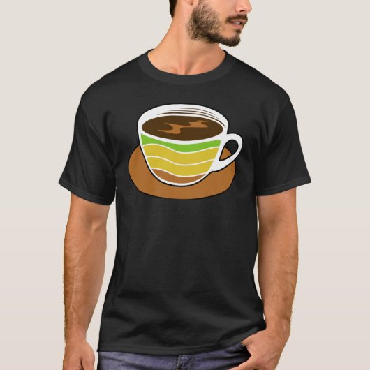Coffee Charging Battery Cup Retro Graphic Plus Si T-Shirt (Vorderseite)