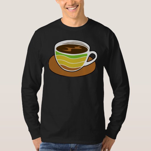 Coffee Charging Battery Cup Retro Graphic Plus Si T-Shirt (Vorderseite)