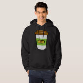 Coffee Charging  Battery Graphic Plus Size Hoodie (Vorne ganz)