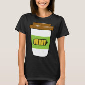 Coffee Charging  Battery Graphic Plus Size T-Shirt (Vorderseite)