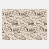 Coffee Charm Trio 3 Geschenkpapier Set (Vorderseite 3)