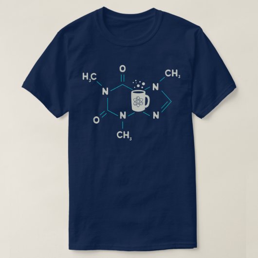 Coffee Chemistry Caffeine Molecule Structure Scien T-Shirt (Design vorne)