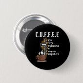 Coffee Christ bietet jedem jemals Vergebung an Button (Vorne & Hinten)