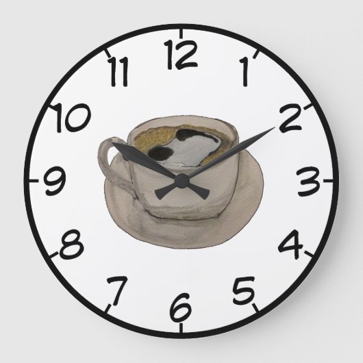 Coffee-Clock Große Wanduhr (Vorderseite)