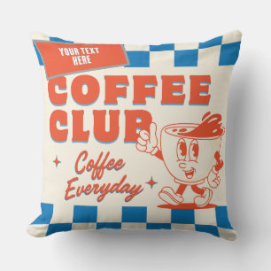 Coffee Club Cartoon – Süßes individuelles Kissen f