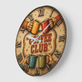 Coffee Club Große Wanduhr (Winkel)