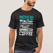 Coffee Coding ICD Assistant Programmer Medizinisch T-Shirt (Vorderseite)
