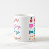 Coffee Coding Sleep Repeat - Programmierer  Kaffeetasse (Mittel)