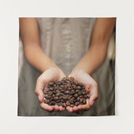 Coffee coffee beans aroma roasted wandteppich (Vorderseite)