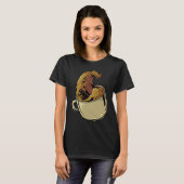Coffee coffee drinker artwork motif T-Shirt (Vorne ganz)