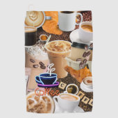 Coffee Collage Golf Handtuch (Vorderseite)
