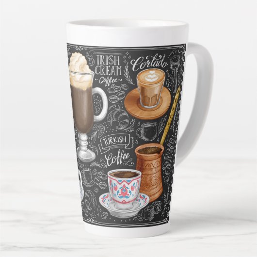 Coffee Collage Latte Tasse (Rechte Ecke)