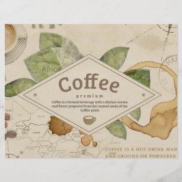 Coffee Collage Scrapbook Paper