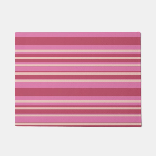Coffee color stripes Door Mat Fußmatte (Vorderseite)