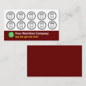 Coffee Company Punch Card Maroon Visitenkarte (Vorne/Hinten)