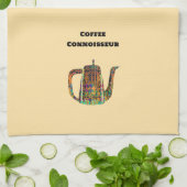 Coffee Connoisseur Floral Coffee Pot Geschirrtuch (Gefaltet)
