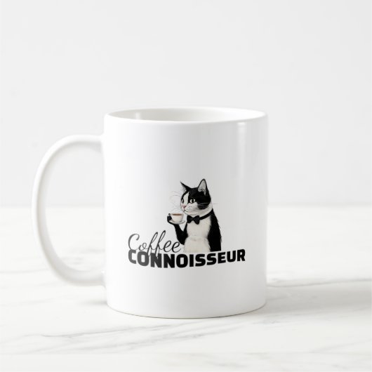 Coffee Connoisseur Niedlich Classy Cat Tasse (Links)