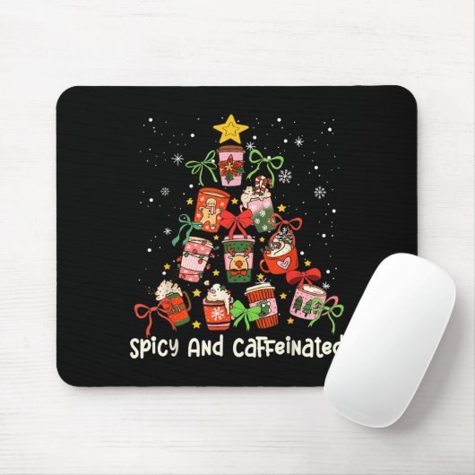 Coffee Coquette Bow Xmas Tree Christmas Scy Caffei Mousepad (Mit Mouse)