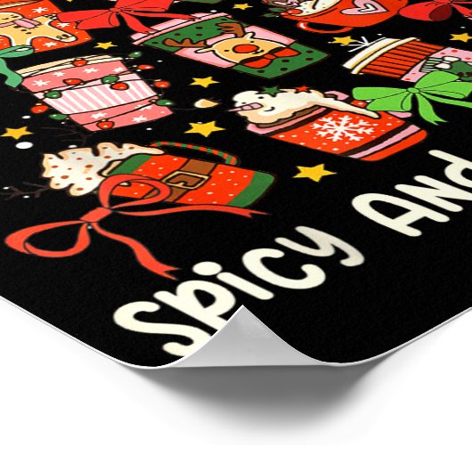 Coffee Coquette Bow Xmas Tree Christmas Scy Caffei Poster (Ecke)