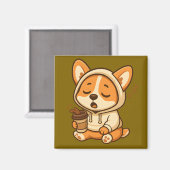 Coffee Corgi Magnete | Niedliche Küchendekoration Magnet (Vorderseite/Rückseite)