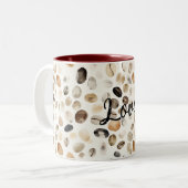 Coffee Cream Brown Peach  Zweifarbige Tasse (Vorderseite Links)