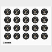 ☕ Coffee Crew Vintage Cafe-Mitarbeiteruniform ☕ Runder Aufkleber (Blatt)