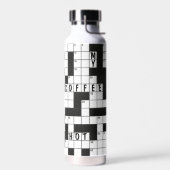Coffee Crossword Puzzle Muster Trinkflasche (Links)