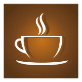 Coffee Cup Brown Fotodruck (Vorne)