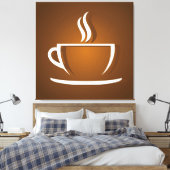 Coffee Cup Brown Leinwanddruck (Insitu (Schlafzimmer))
