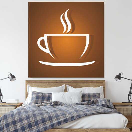 Coffee Cup Brown Leinwanddruck (Insitu (Schlafzimmer))