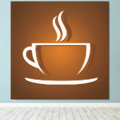 Coffee Cup Brown Leinwanddruck (Insitu (Holzboden))