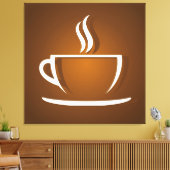 Coffee Cup Brown Leinwanddruck (Insitu (Wohnzimmer))