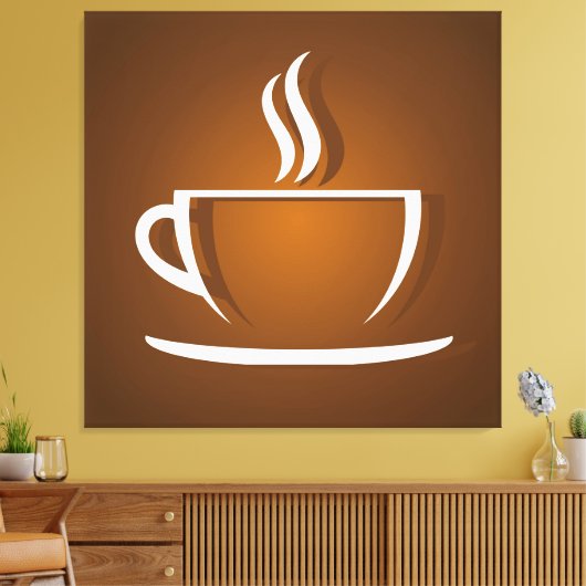 Coffee Cup Brown Leinwanddruck (Insitu (Wohnzimmer))