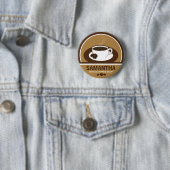 Coffee Cup Coffee Shop Café Personalausweis Tags Button (Beispiel)