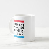 Coffee Cup for People who Learn Luxembourgish Kaffeetasse (Vorderseite Links)
