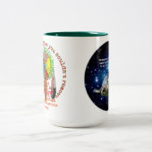 Coffee Cup Indigenous family Totem  Zweifarbige Tasse (Mittel)