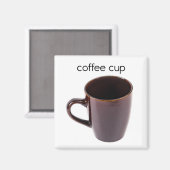 Coffee Cup Kühlschrank Magnet (Vorderseite/Rückseite)