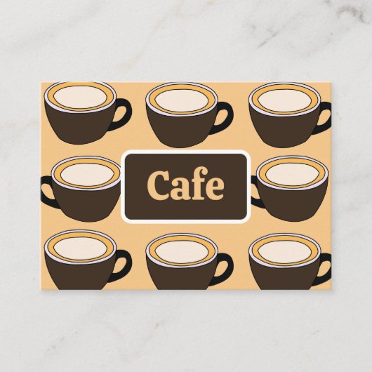 Coffee Cup Muster Café Visitenkarte (Vorderseite)