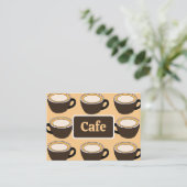 Coffee Cup Muster Café Visitenkarte (Stehend Vorderseite)