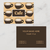 Coffee Cup Muster Café Visitenkarte (Vorne/Hinten)
